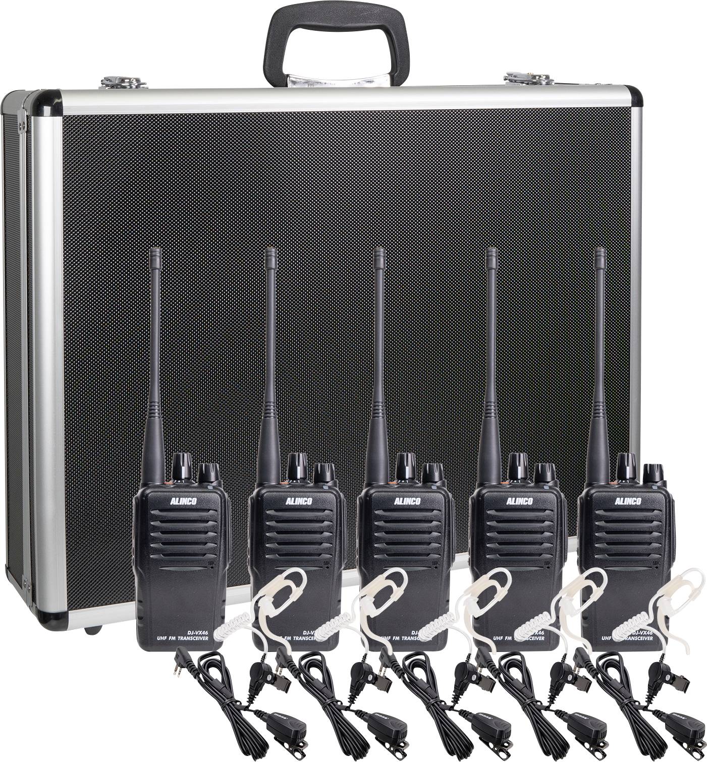 Alinco Team-Set DJ-VX-46 + KEP-24-AL 150101 PMR handheld transceiver 5-piece set