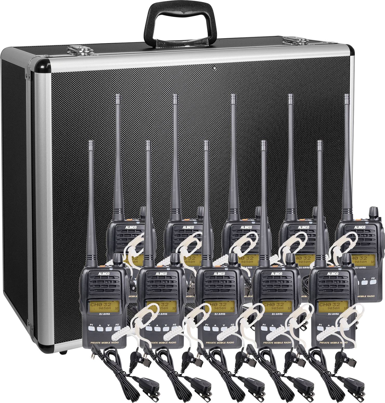 Alinco Team-Set DJ-A-446 KEP-24-AL 150107 PMR handheld transceiver 10-piece set