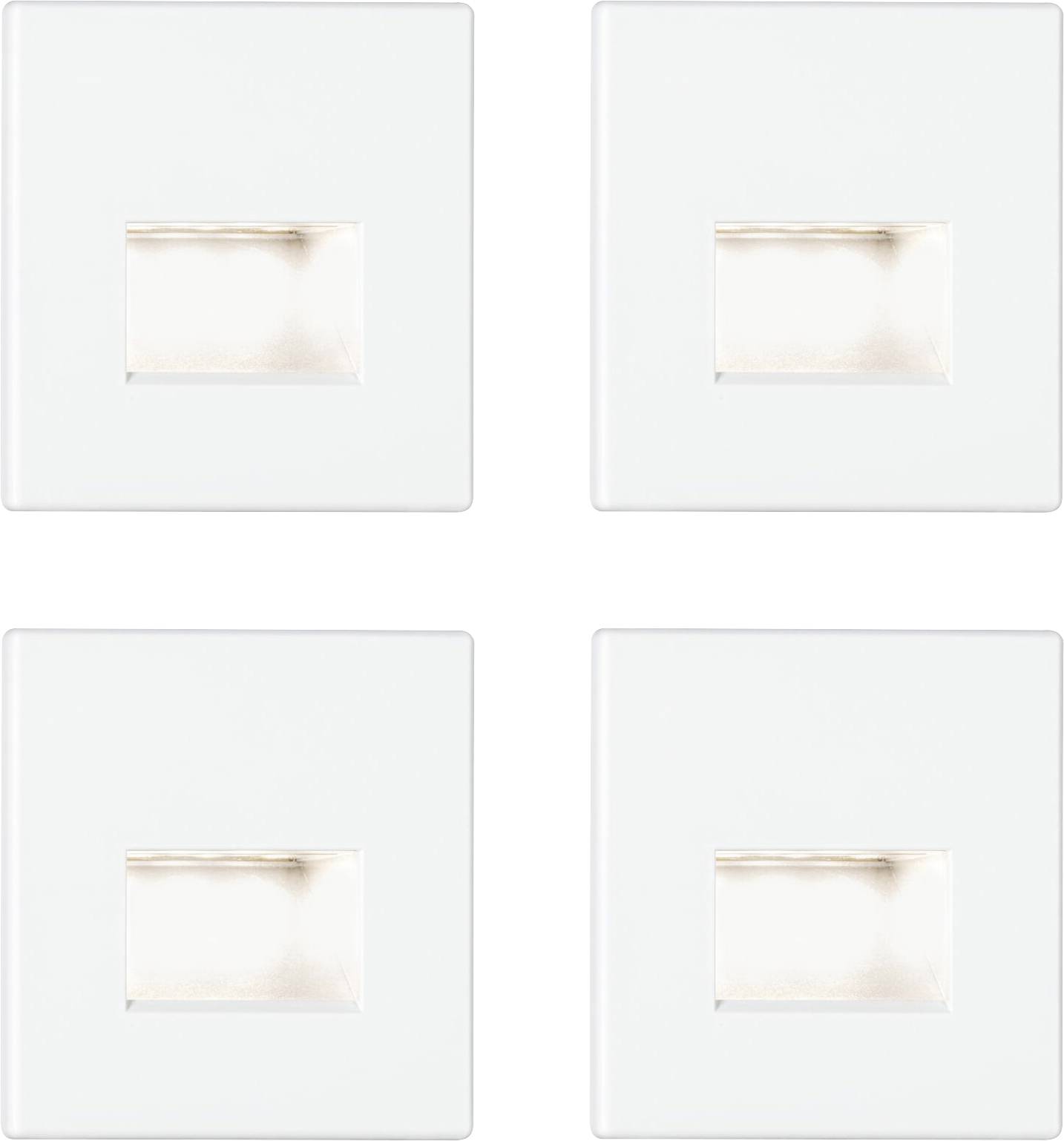 Paulmann 41309 41309 LED recessed wall light 4-piece set LED (monochrome) LED White (matt)