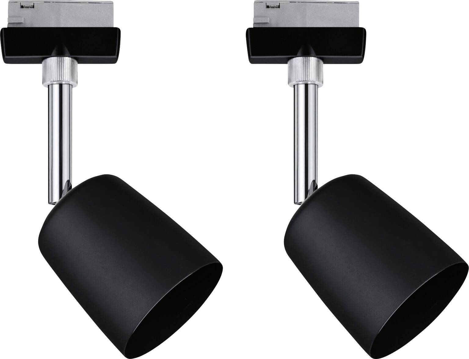 Paulmann 41303 High voltage mounting rail light set URail GU10 10 W LED (monochrome) Black (matt), Chrome