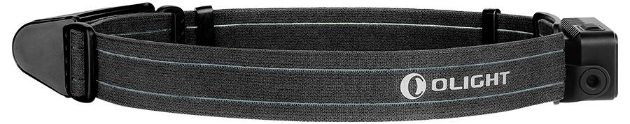 Black headband with greenish stripes and the 'OLIGHT' logo on the side.