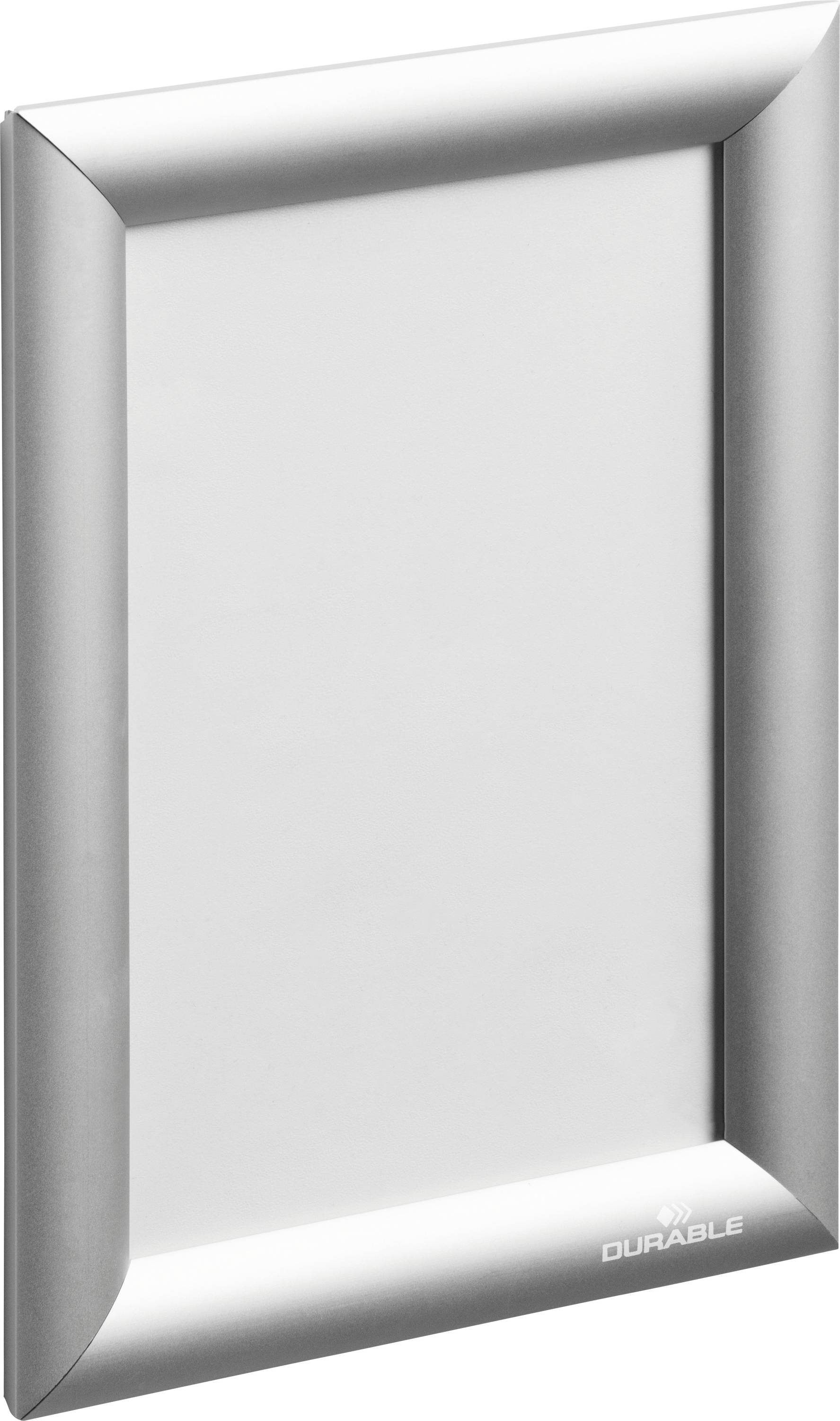 A blank silver picture frame, vertically oriented, with the 'DURABLE' logo in the bottom right corner.