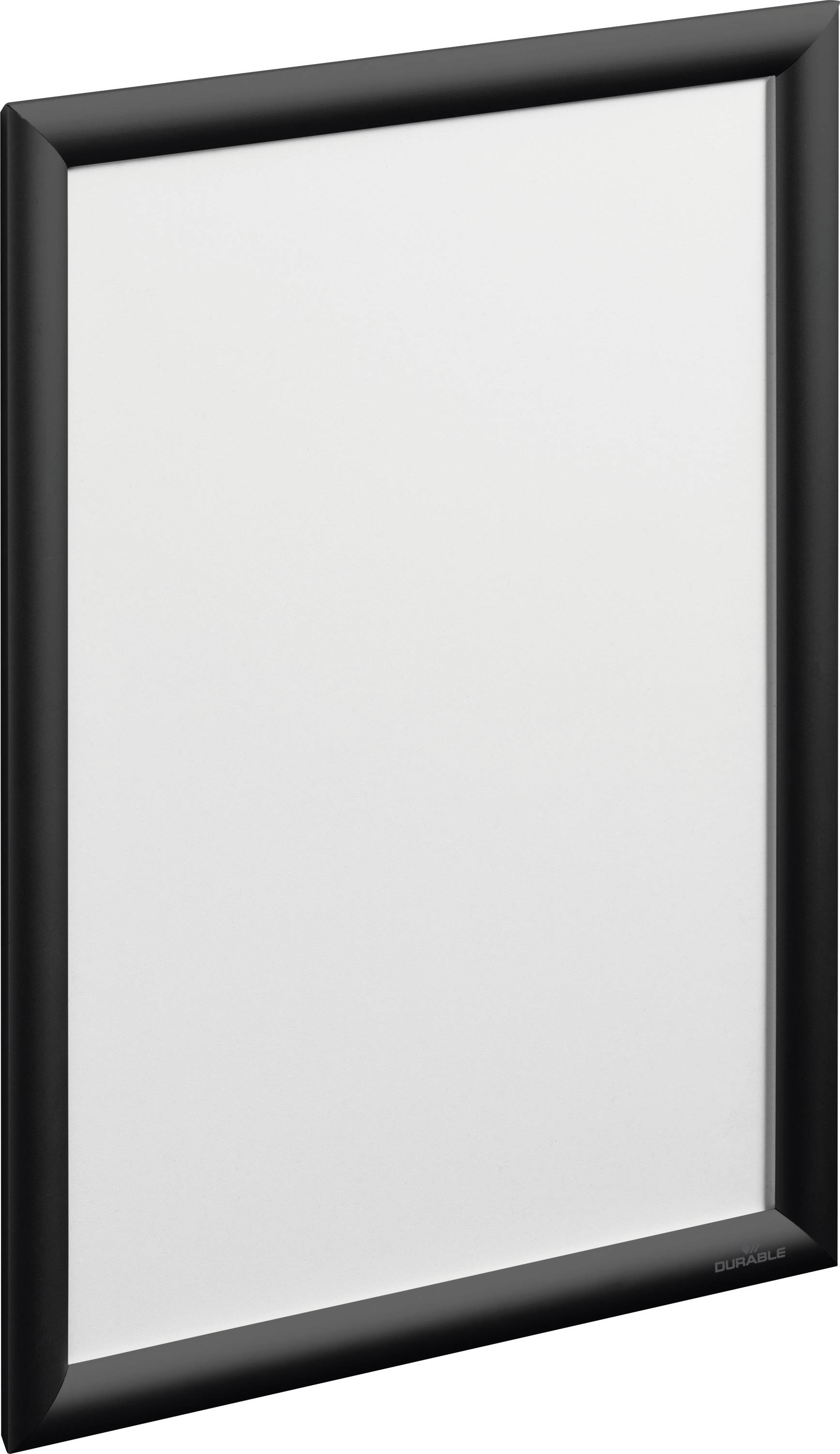 Black frame, slightly angled, with a transparent front section, likely for documents or photographs.