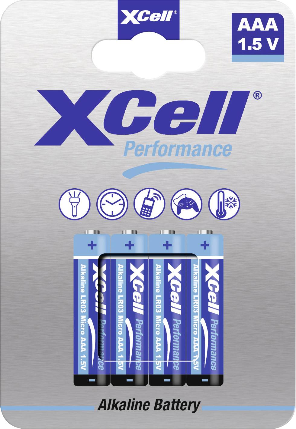 XCell AAA battery Alkali-manganese 1.5 V 4 pc(s)