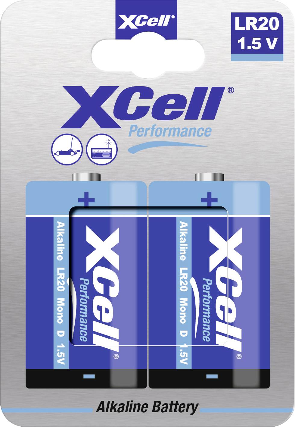 XCell D battery Alkali-manganese 1.5 V 2 pc(s)