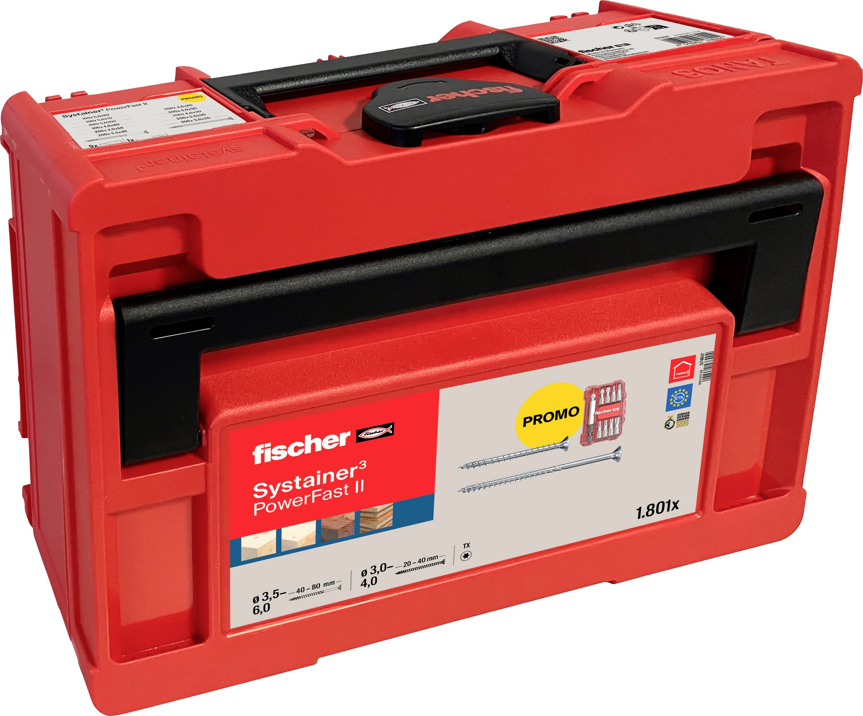 Fischer 574617 Tanos-Box PowerFast II Tanos-Box M173 Spax screw 1081 pc(s)