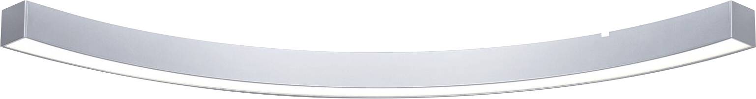 Curved, silver metal decorative strip with a glossy surface.