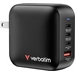 Verbatim Mini GaN Charger Travel charger 100 W 1x USB-A, 3x USB-C® Power Delivery, Power Delivery 3.0, QC 3.0 Black Quick charger Verbatim Mini GaN Charger Travel charger 100 W 1x USB-A, 3x USB-C® Power Delivery, Power Delivery 3.0, QC 3.0 Black Quick charger