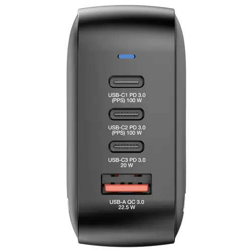 Verbatim Mini GaN Charger Travel charger 100 W 1x USB-A, 3x USB-C® Power Delivery, Power Delivery 3.0, QC 3.0 Black Quick charger Verbatim Mini GaN Charger Travel charger 100 W 1x USB-A, 3x USB-C® Power Delivery, Power Delivery 3.0, QC 3.0 Black Quick charger