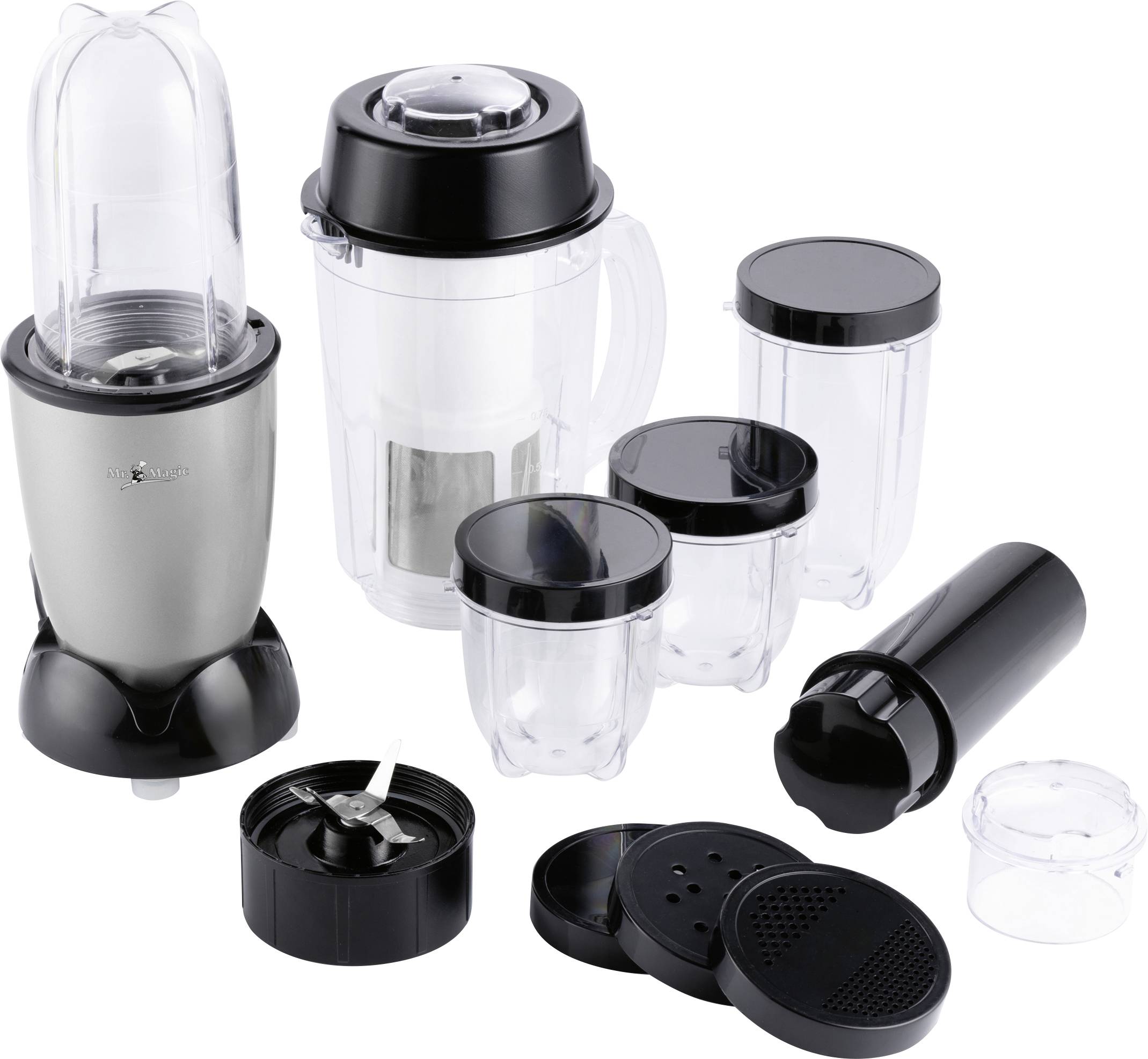 GourmetMaxx 14949 GOURMEMMaxx Mixer Mr Magic 18-piece 400W gray/black GS-certificate