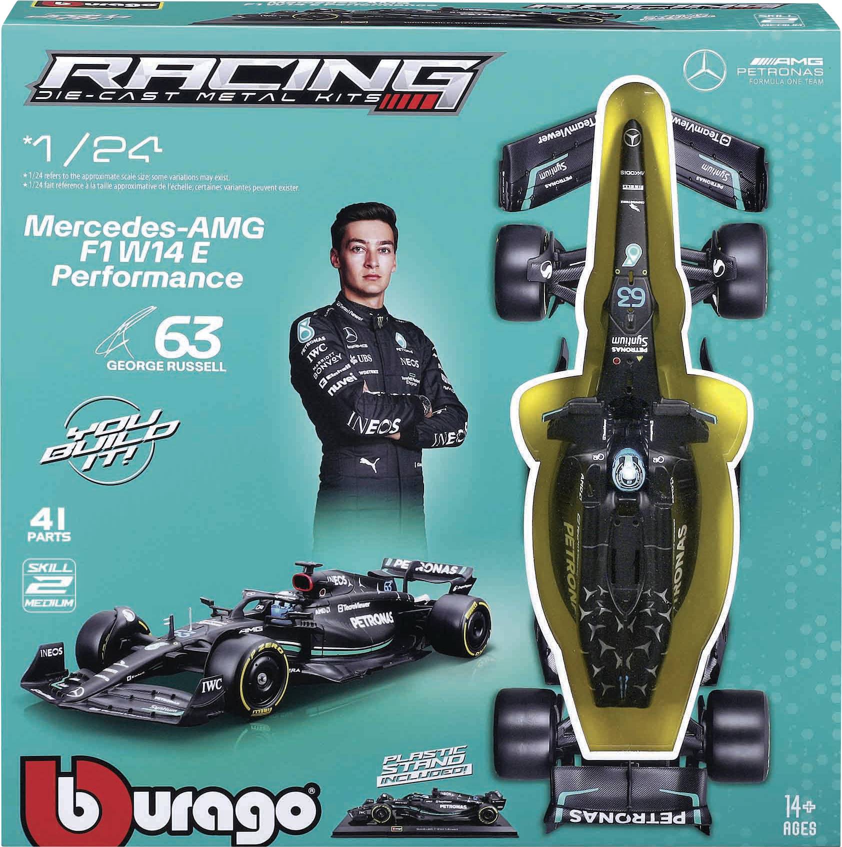 Bburago F1 KIT Mercedes AMG W14E mit Helm, #44 Hamilton 1:24 Model car