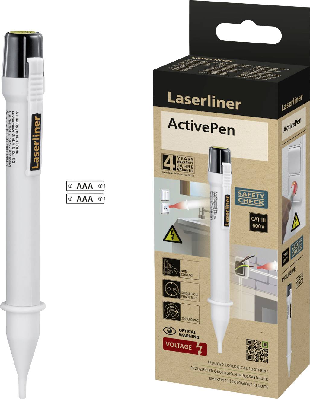 Packaging for a laser voltage detection pen, 