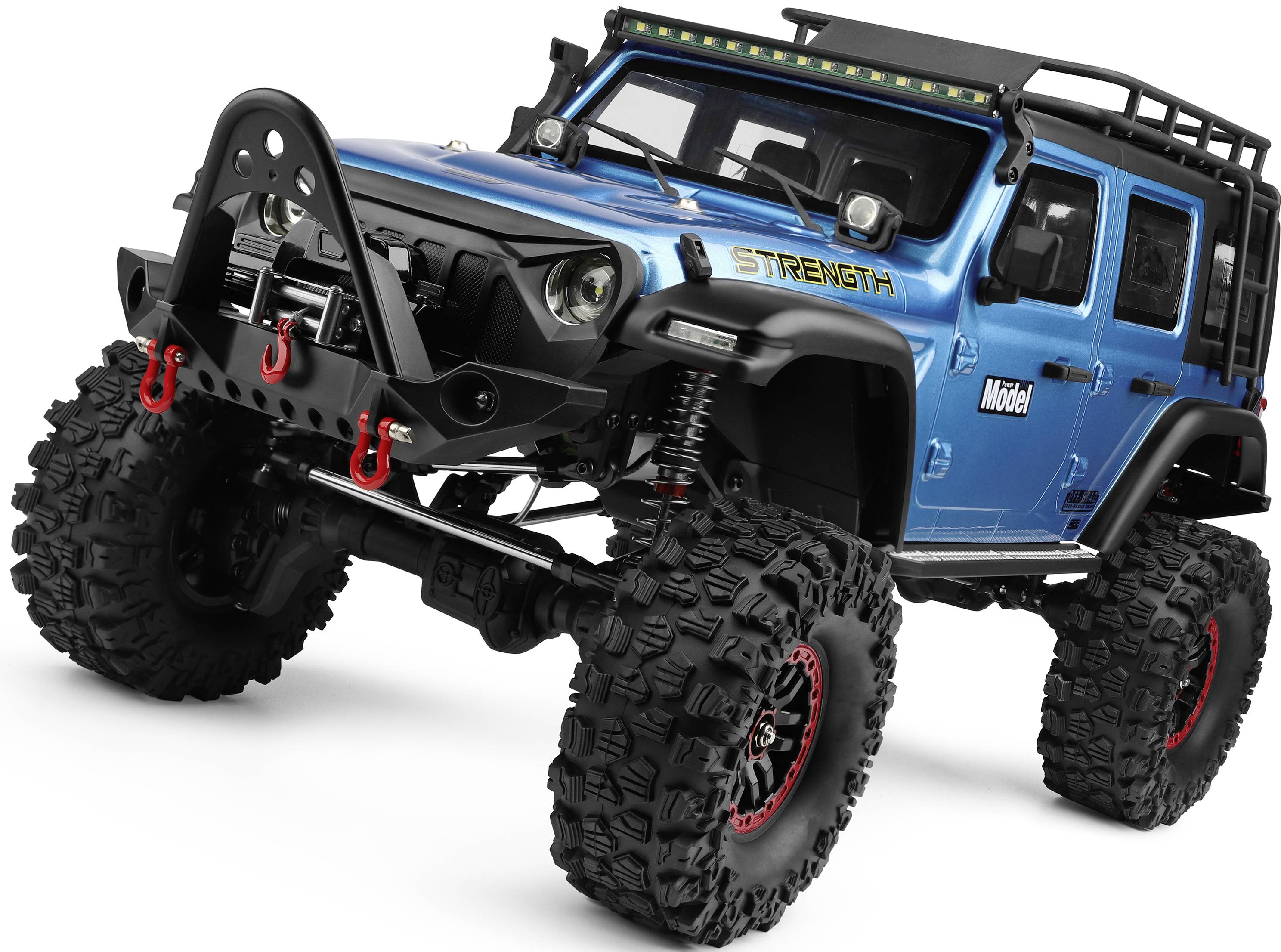 WL Toy Blue (metallic) Brushed 1:10 RC model car Electric Crawler 4WD RtR 2,4 GHz Incl. battery and charger