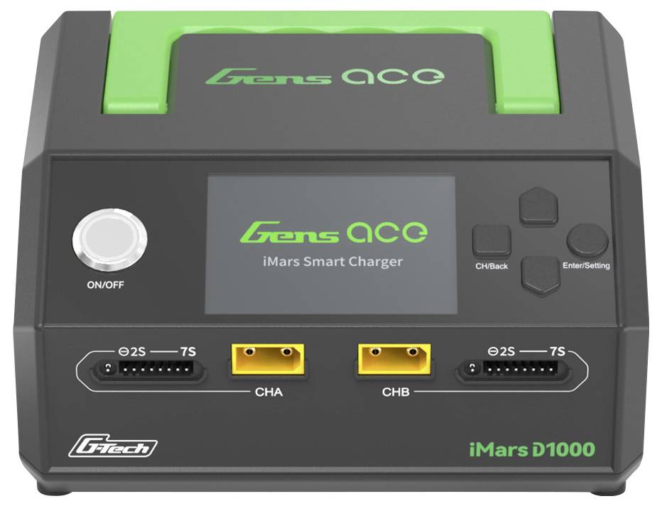 Gens ace Scale model battery charger 25 A LiPolymer, Li-ion, LiHV, LiFePO, NiMH Two output, Battery recognition, Discharger