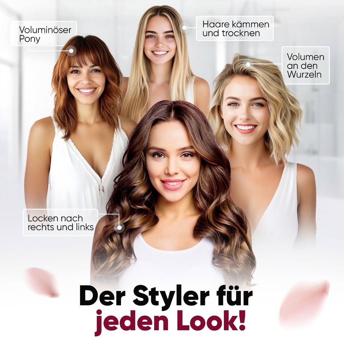 Profi-Care PC-HAS 3132 Multifunction styler Grey, Pink