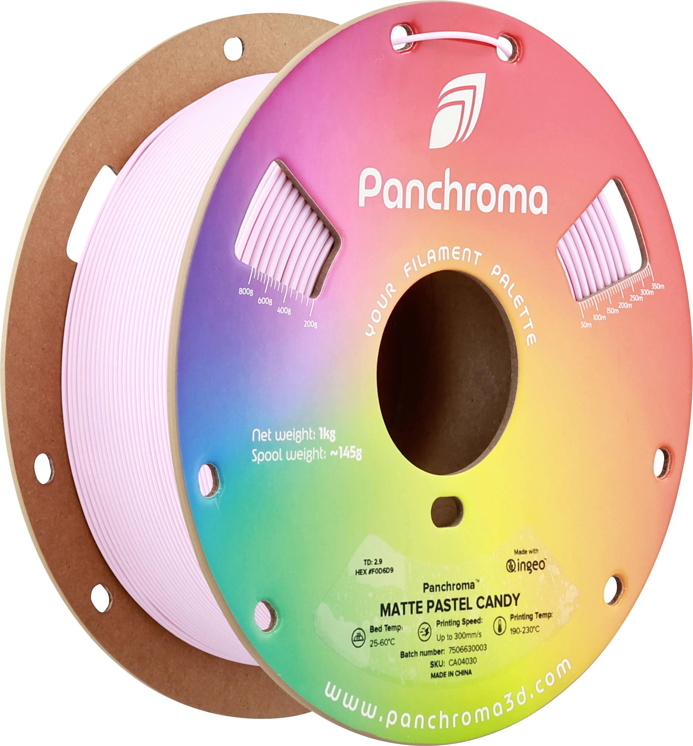 A roll of 3D printing filament from the brand Panchroma, type 