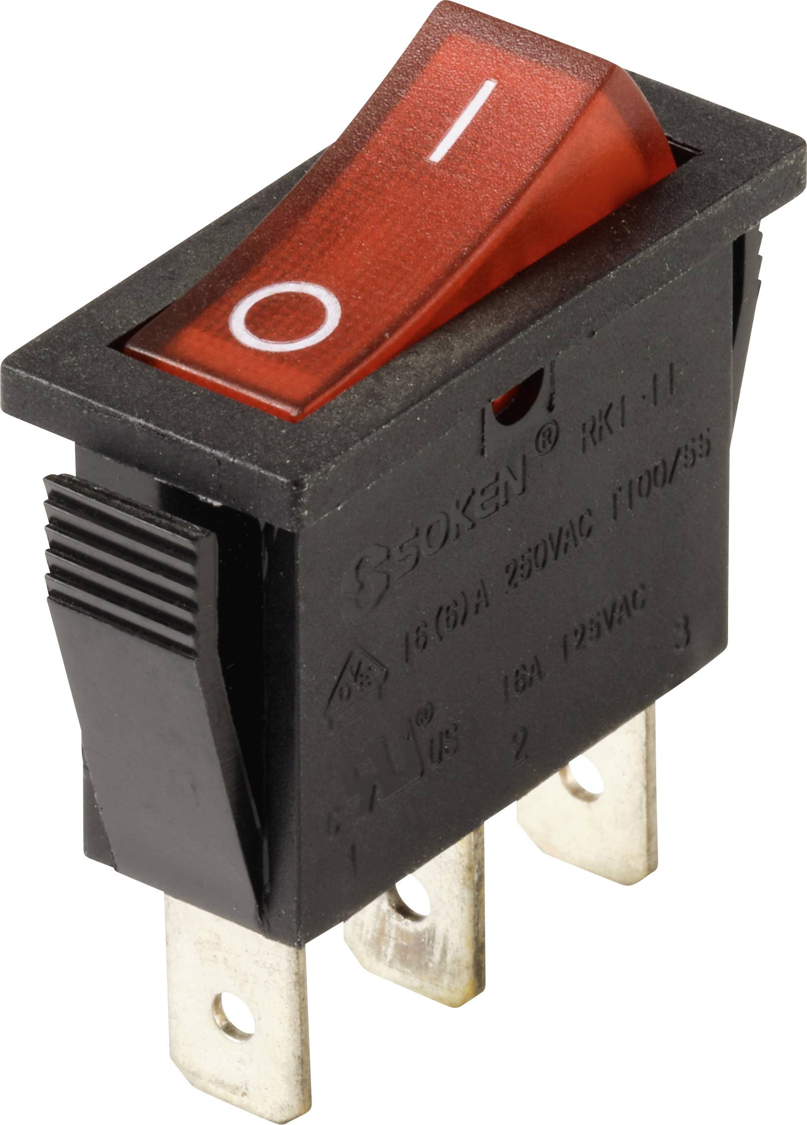 TRU COMPONENTS TC-13599540 Flip switch 250 V AC 16 A 1 x Off/On latch