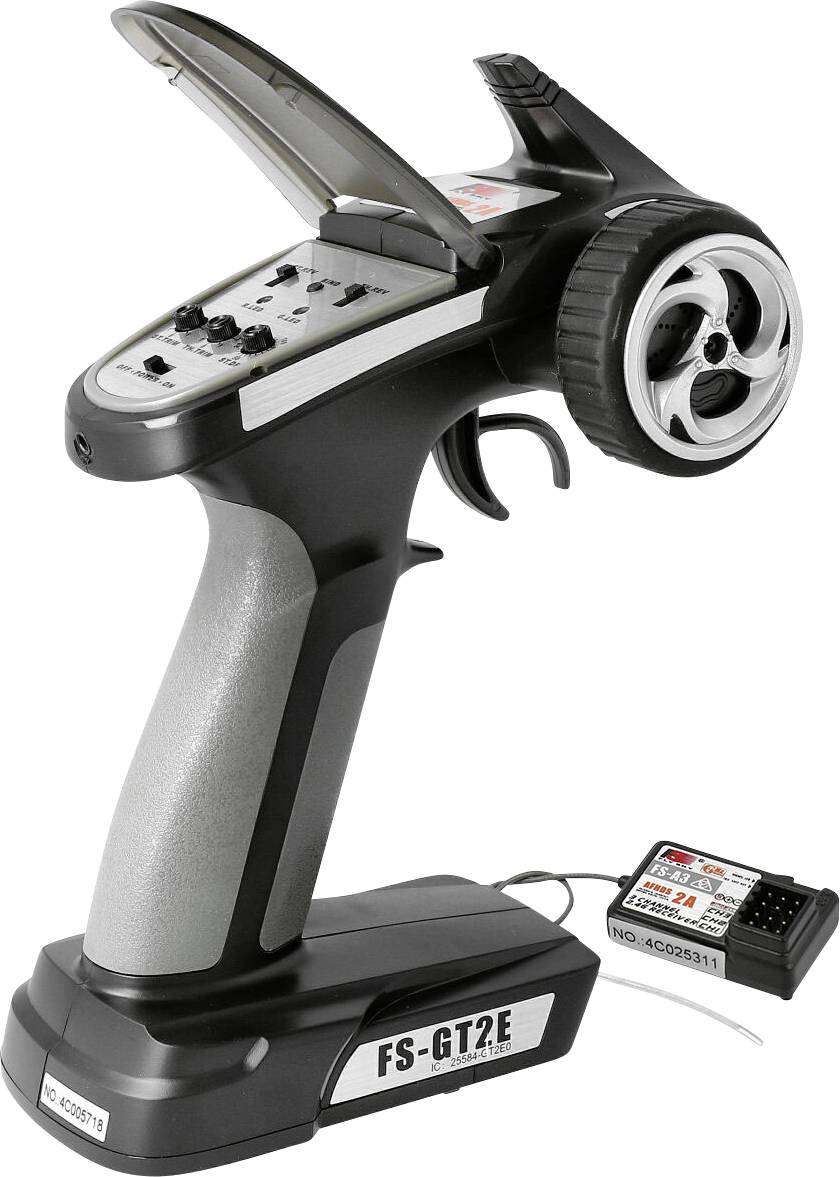 FlySky FS-GT2E Pistol grip RC 2,4 GHz No. of channels: 2 Incl. receiver