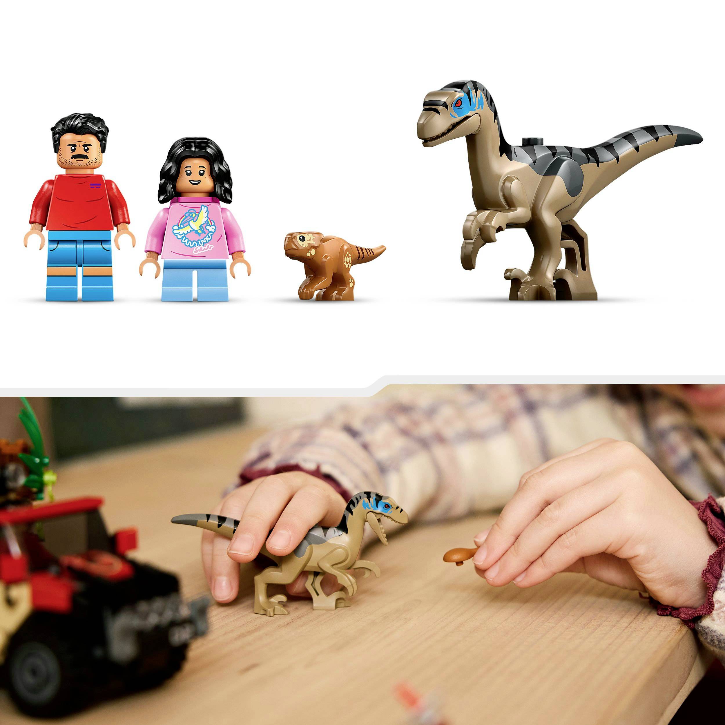 76972 LEGO® JURASSIC WORLD™ Raptor: Follow-up chase with the off-road vehicle