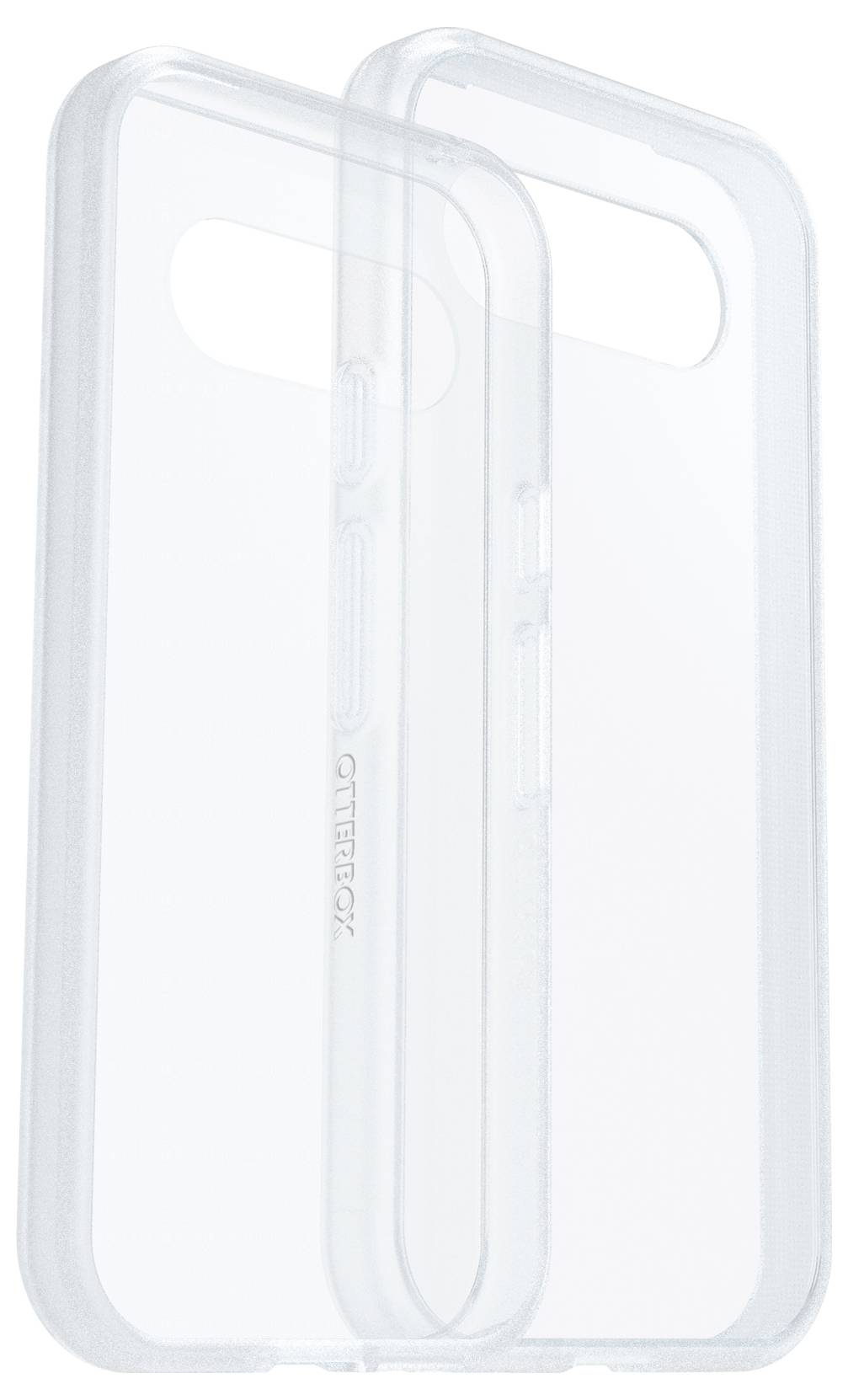 Transparent mobile phone case with a robust design to protect a smartphone.