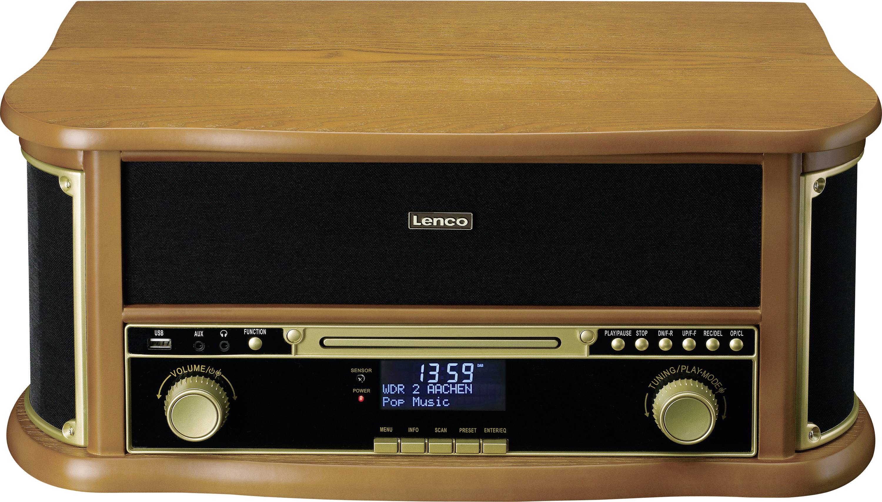 Lenco TCD-2571WD Turntable type Wood
