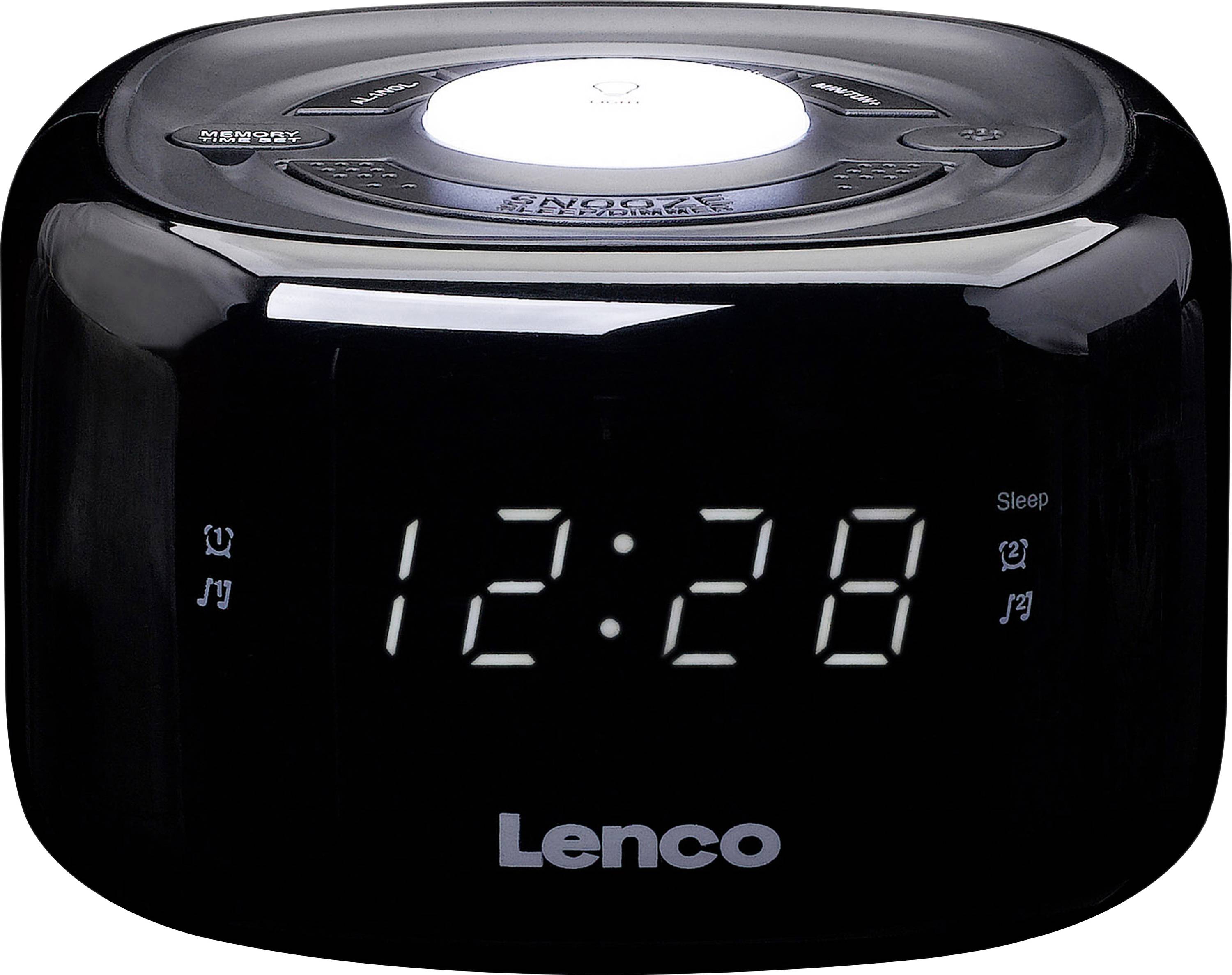 Lenco CR-12BK Radio alarm clock Black