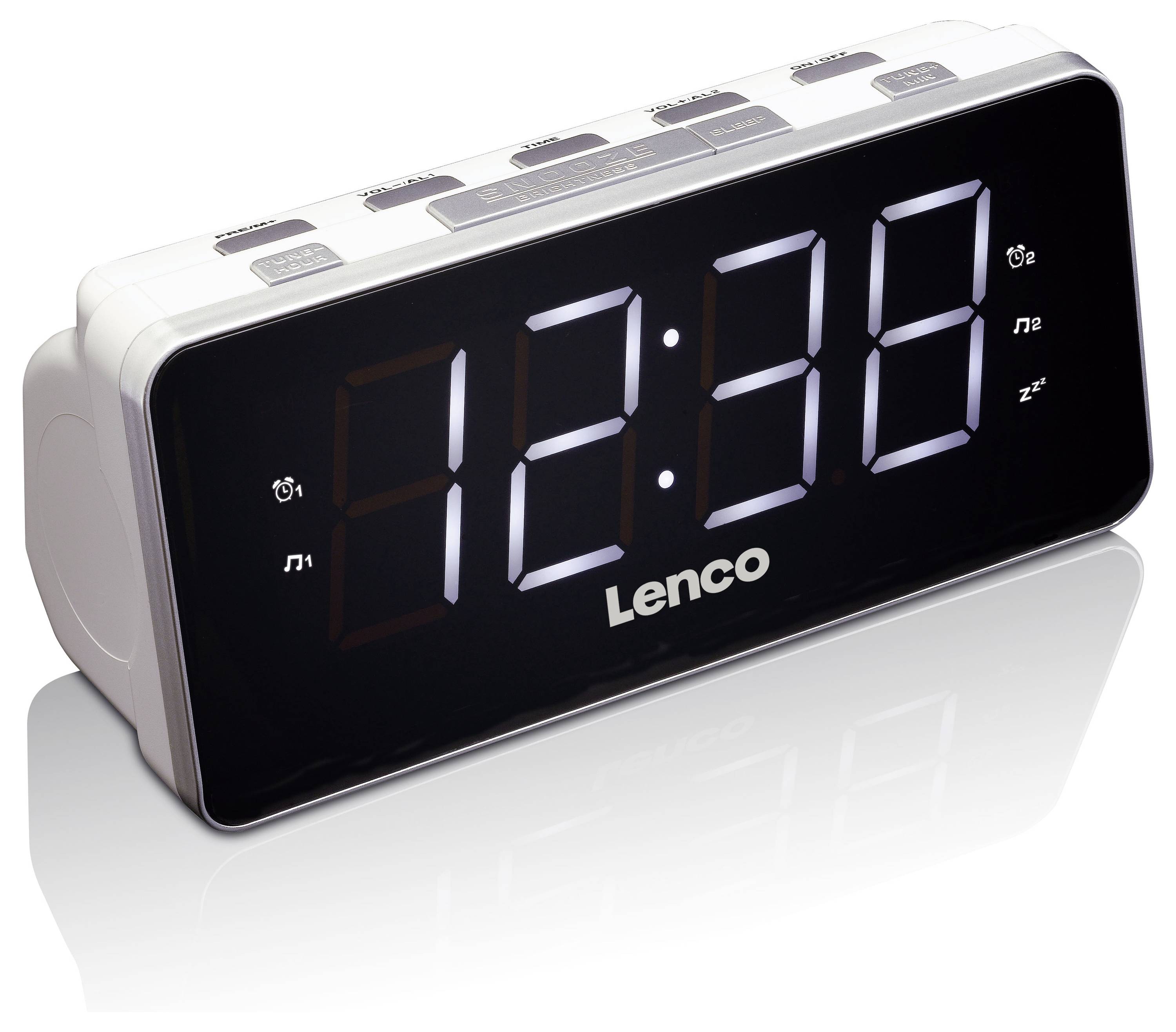 Lenco CR-18 Radio alarm clock White