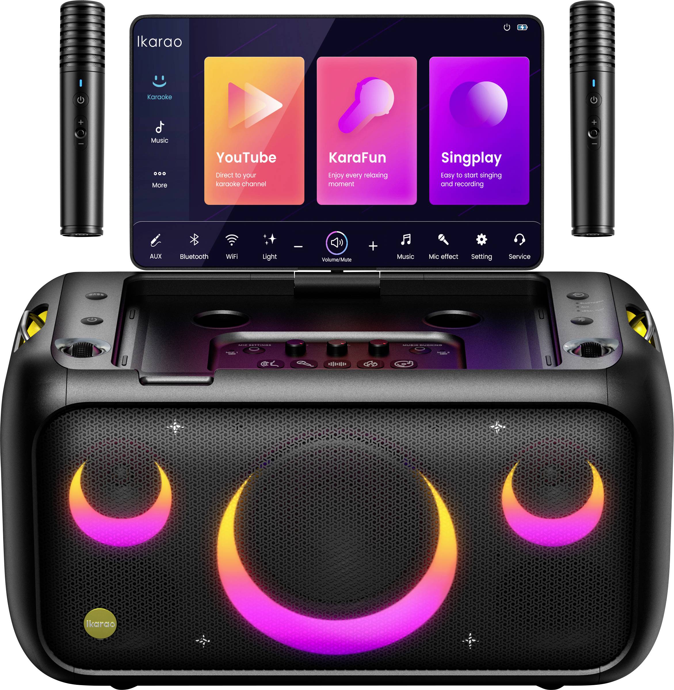 Ikarao Break X1 Karaoke Touchscreen, Incl. microphone