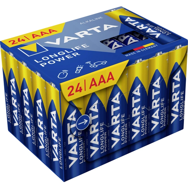 VARTA Longlife Power AAA Cube Pack24 AAA battery Alkali-manganese 1.5 V 24 pc(s) VARTA Longlife Power AAA Cube Pack24 AAA battery Alkali-manganese 1.5 V 24 pc(s)