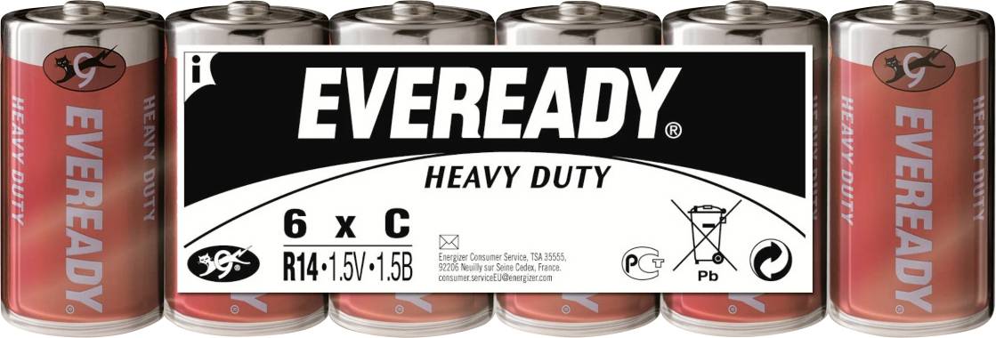 Eveready SHD C battery Zinc carbon 1.5 V 6 pc(s)