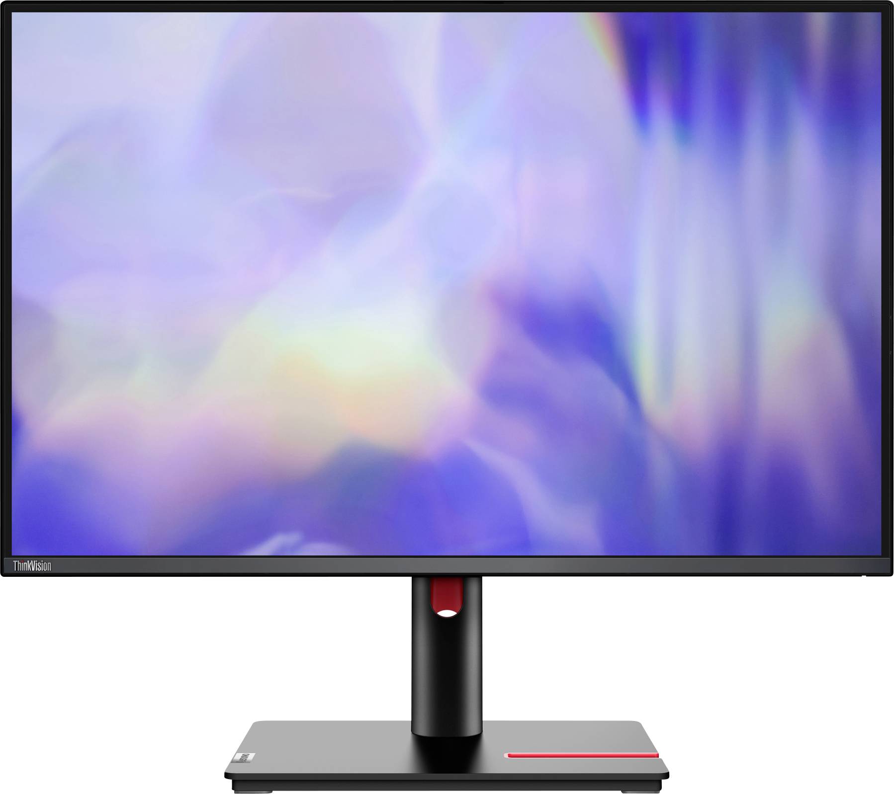 A computer monitor with a blurry, colourful background on the screen.