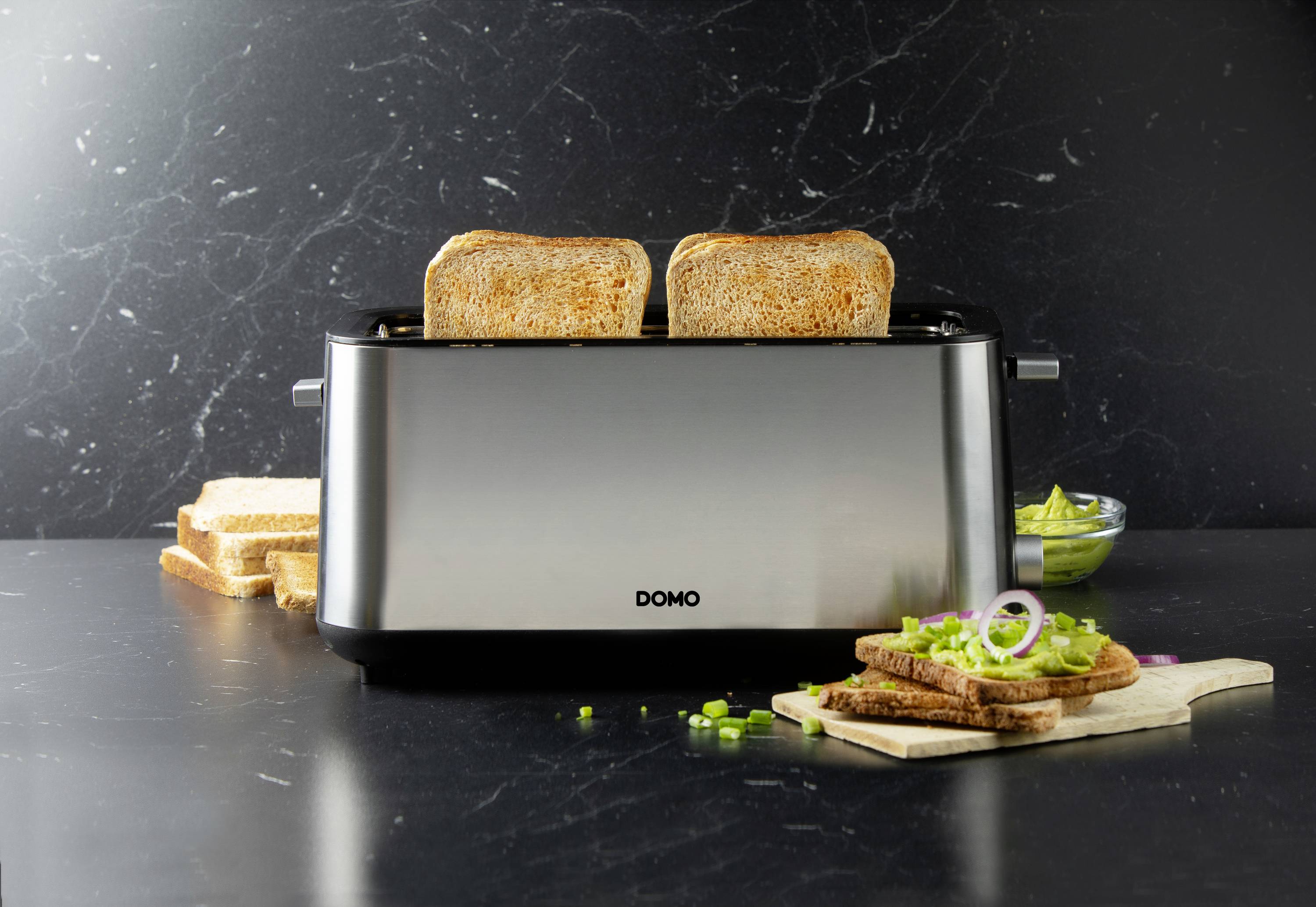 DOMO TOASTER 2 Schlitze für 4 Toasts Toaster