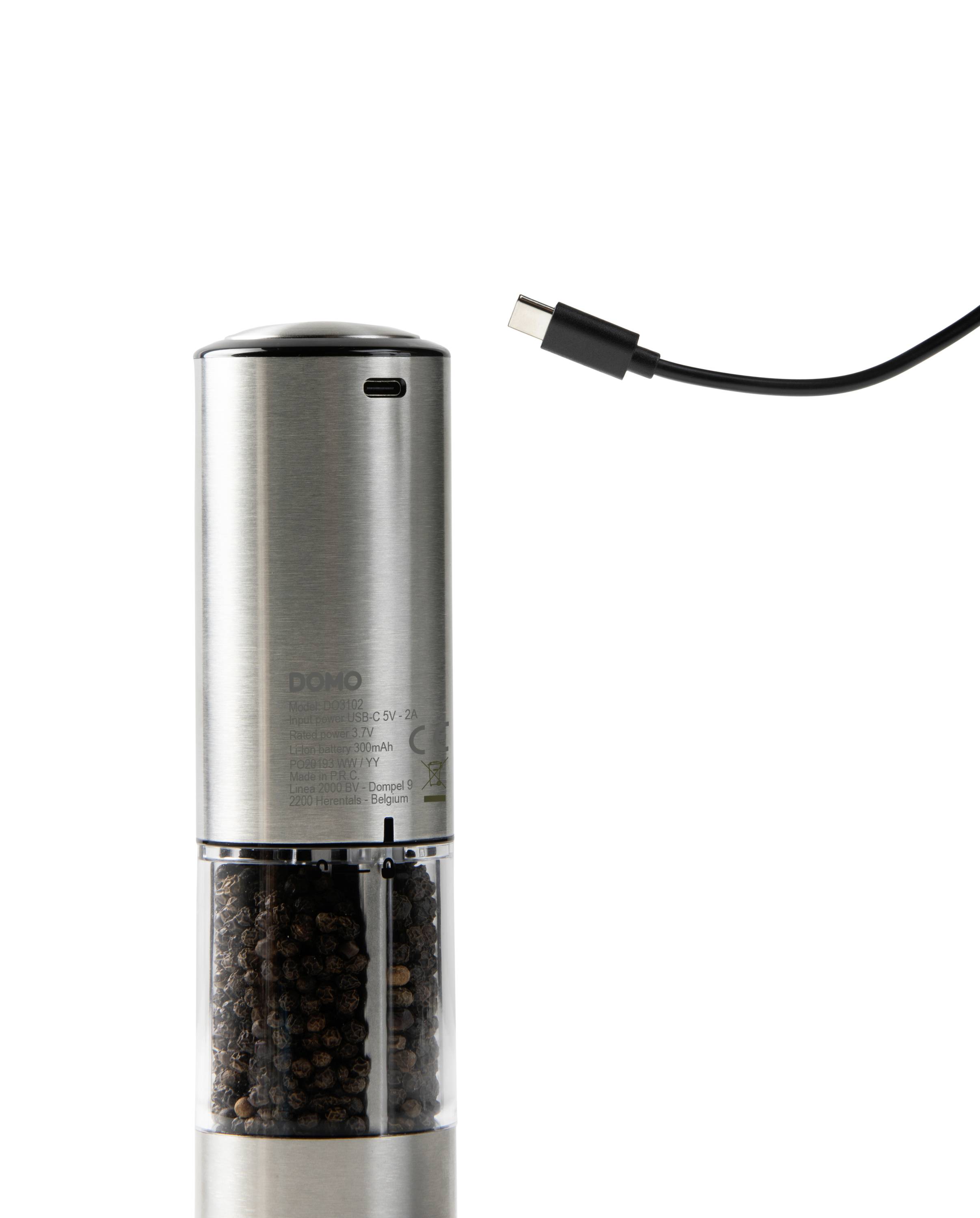 DOMO WIEDERAUFLADBARE PFEFFER- UND SALZMÜHLE Salt/pepper grinder 1 pc(s)