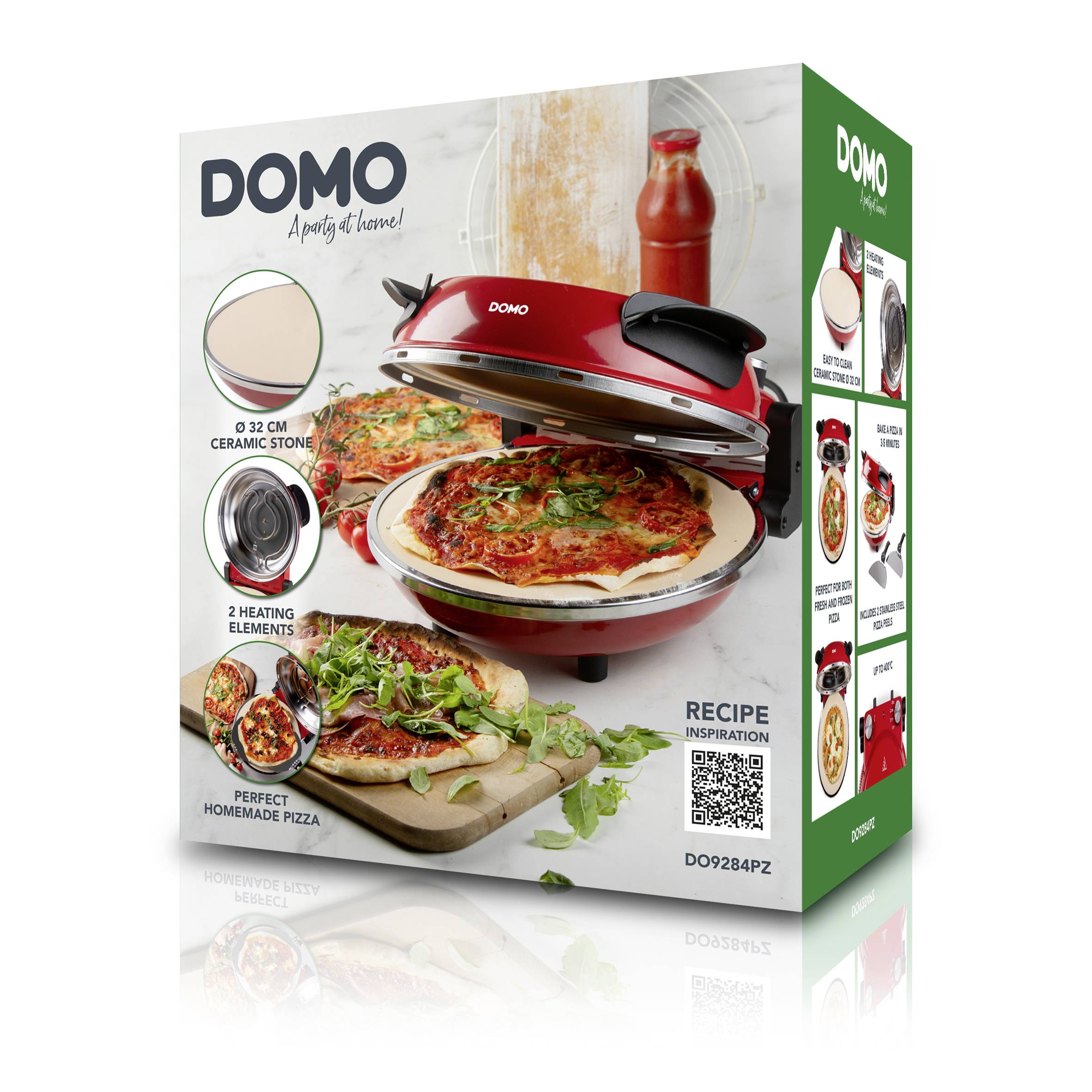 DOMO ELEKTRISCHER PIZZAOFEN Pizza maker