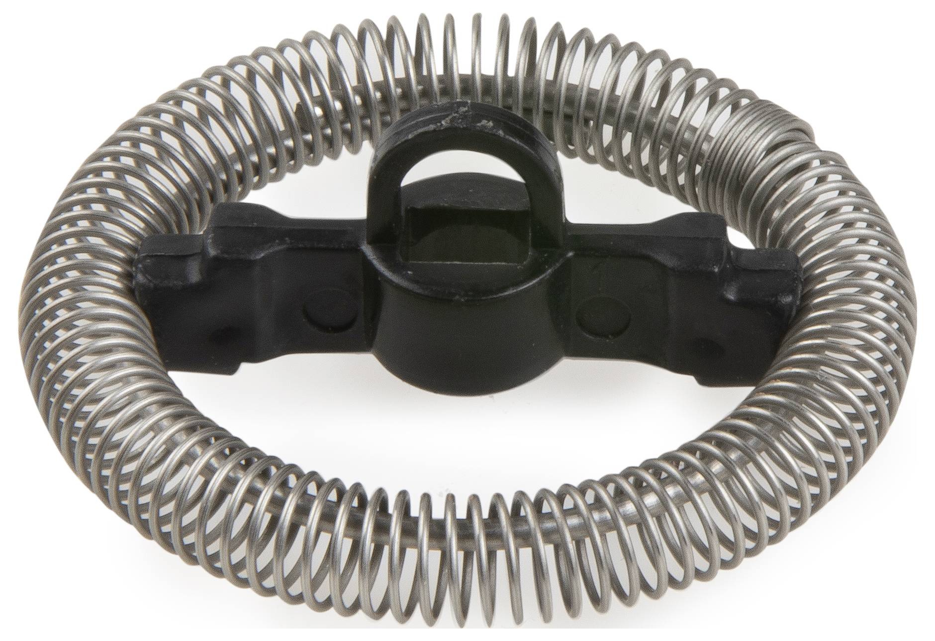 A metallic spiral circular saw with a black central section, used for cutting hard materials such as ceramic or stone.