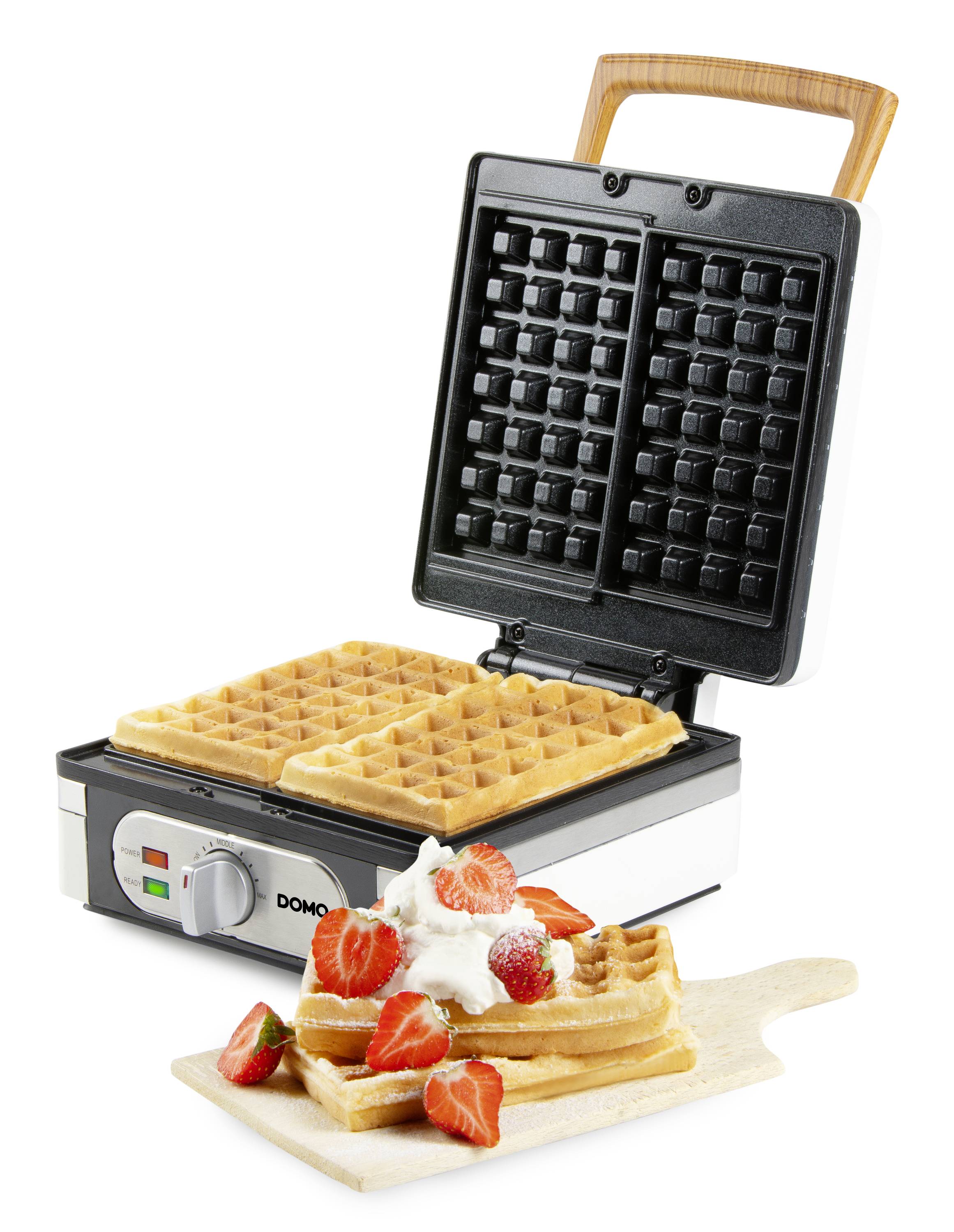 DOMO WAFFELEISEN – POWDER WHITE Waffle maker White