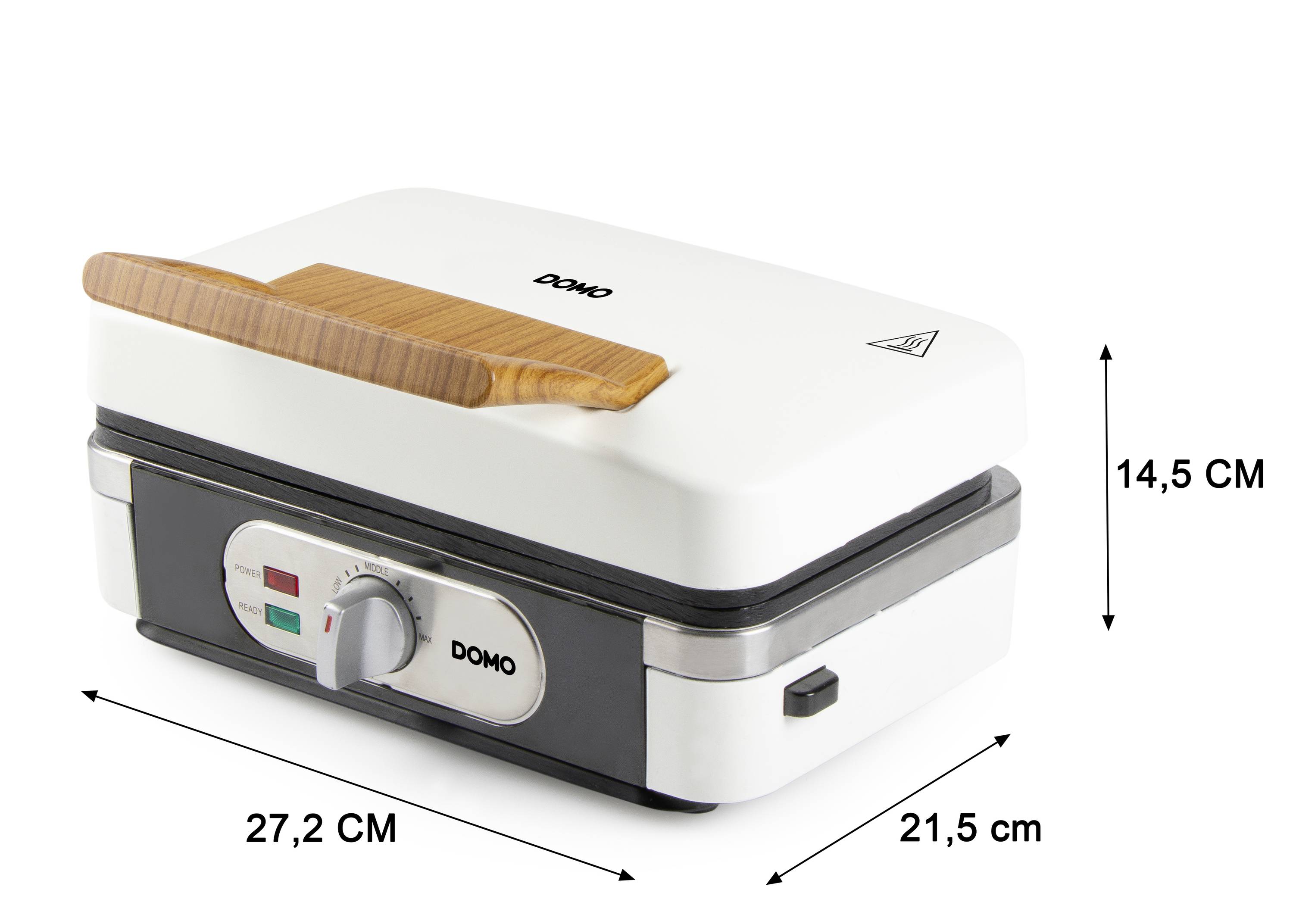 DOMO SANDWICH-WAFFEL-GRILL 3-IN-1 POWDER WHITE Sandwich maker White