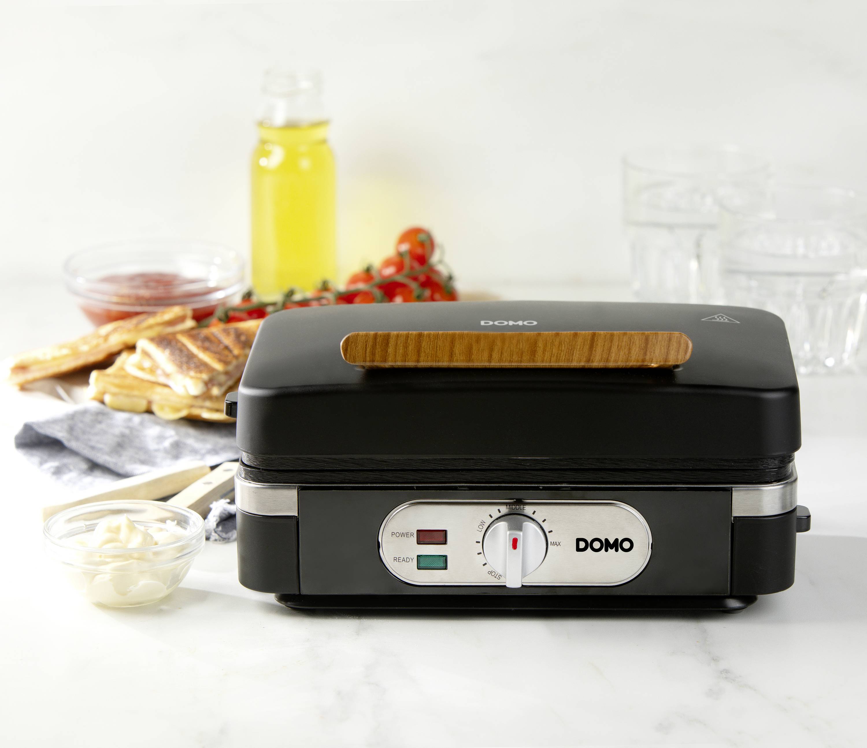 DOMO SANDWICH-WAFFEL-GRILL 3-IN-1 INKY BLACK Sandwich maker Black