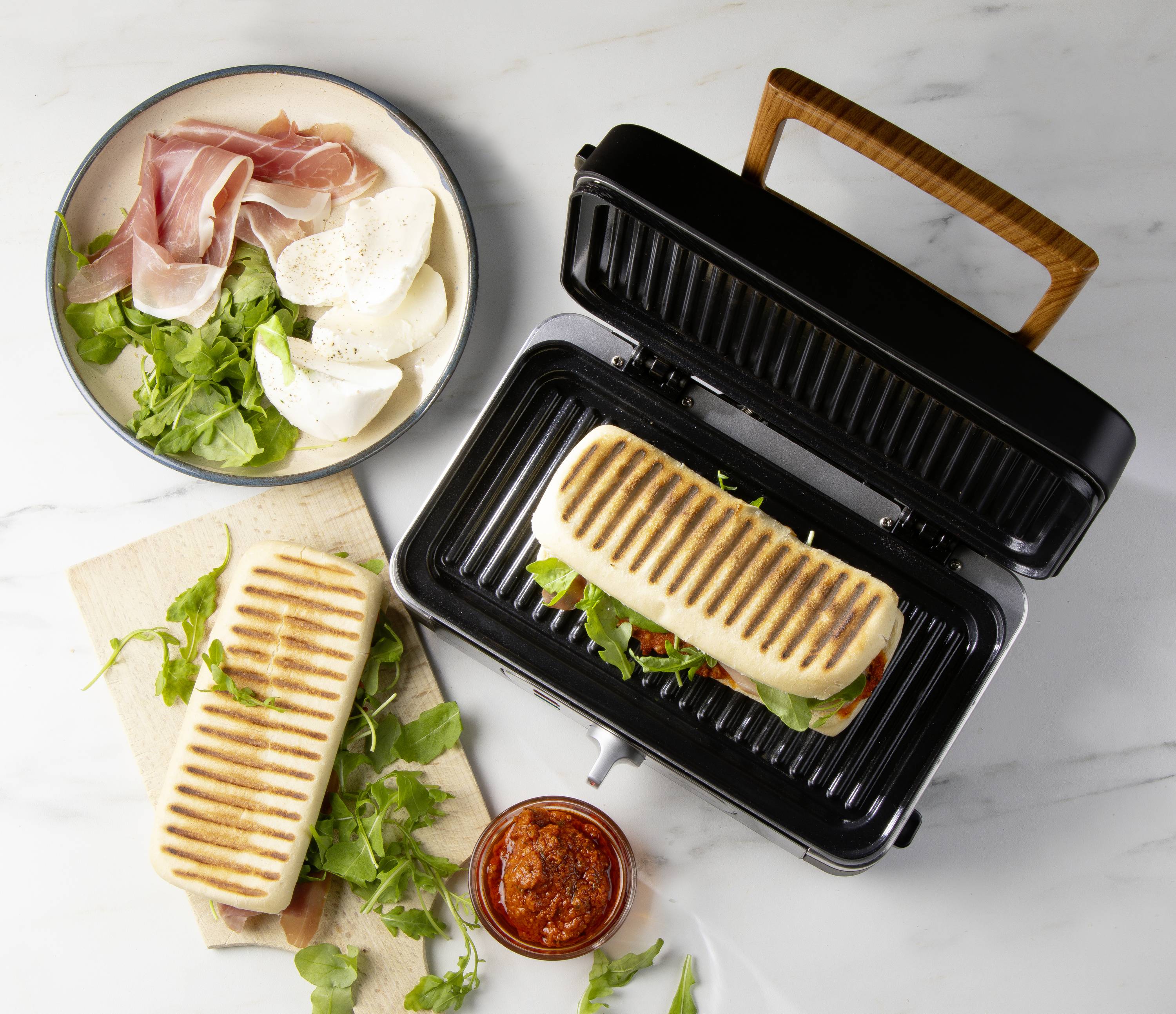 DOMO SANDWICH-WAFFEL-GRILL 3-IN-1 INKY BLACK Sandwich maker Black
