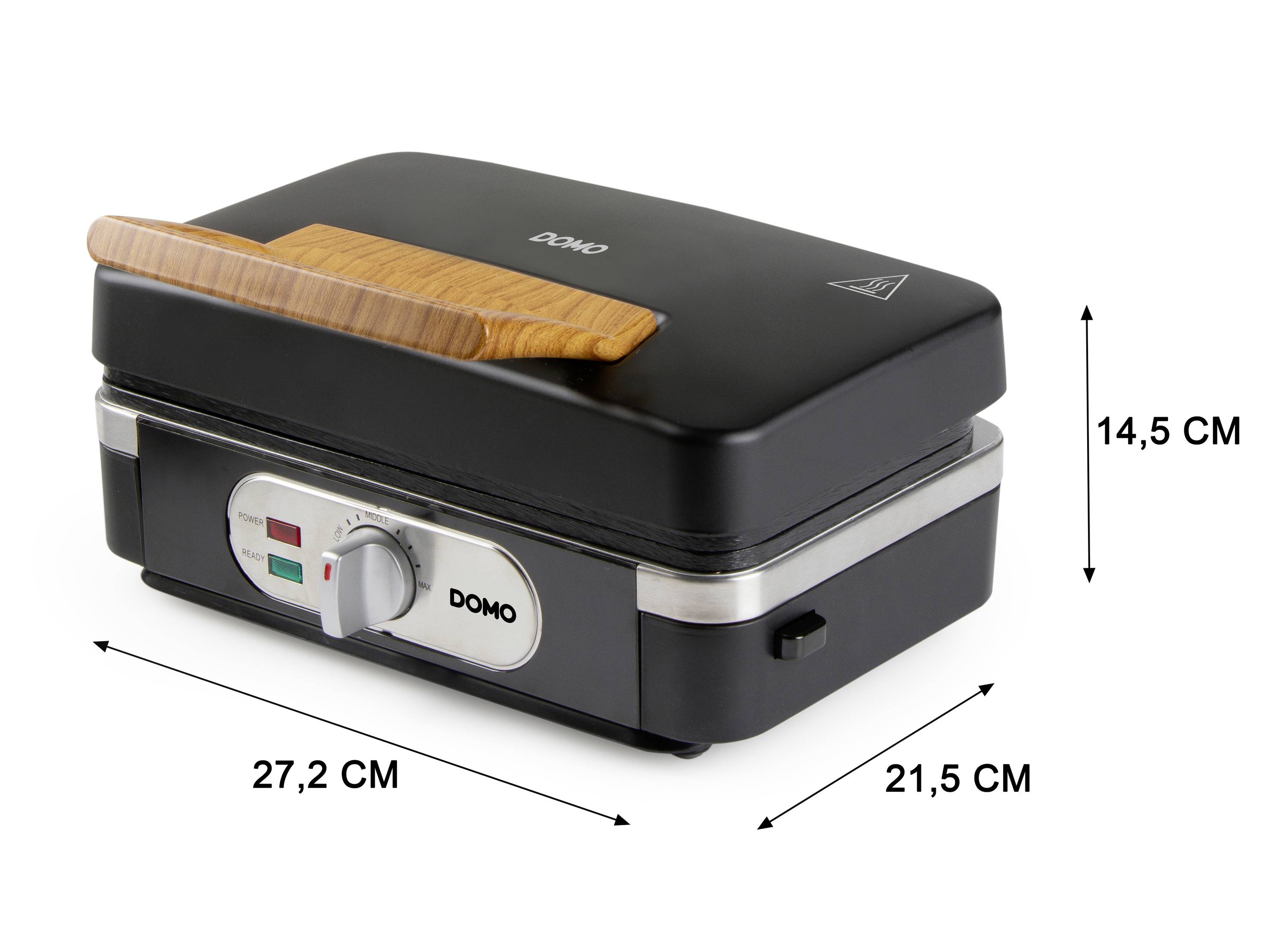 DOMO SANDWICH-WAFFEL-GRILL 3-IN-1 INKY BLACK Sandwich maker Black