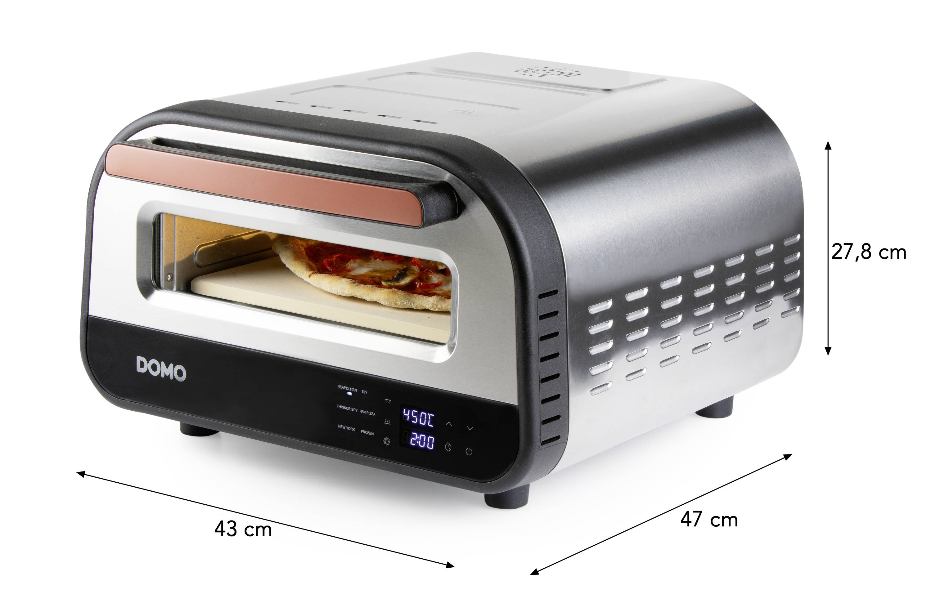 DOMO ELEKTRISCHER PIZZAOFEN “PIZZA GENIUS” Pizza oven