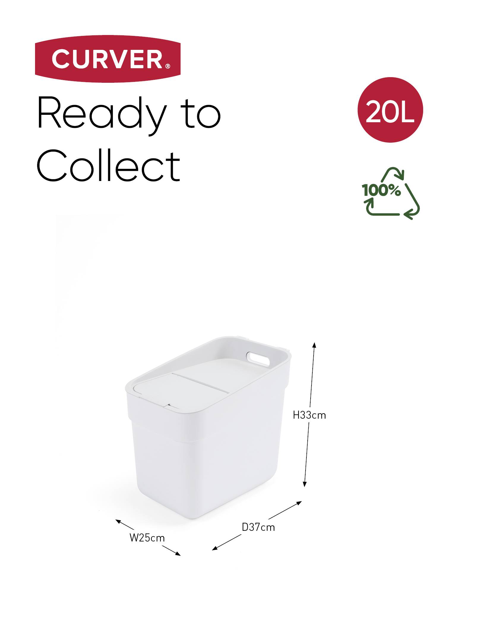 Curver 252105 Garbage bin White 1 pc(s)