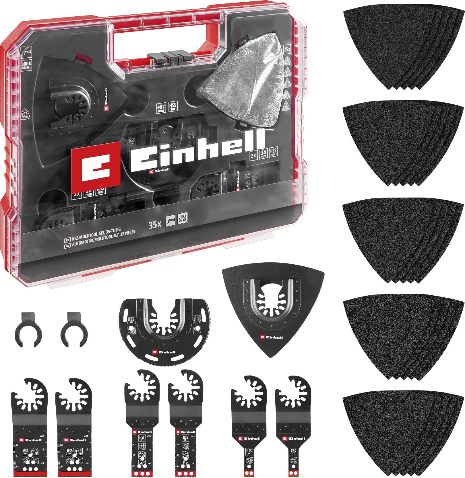 Einhell 708135 XL-PLUS-CASE BiM, HSS Multitool accessory set 1 Set