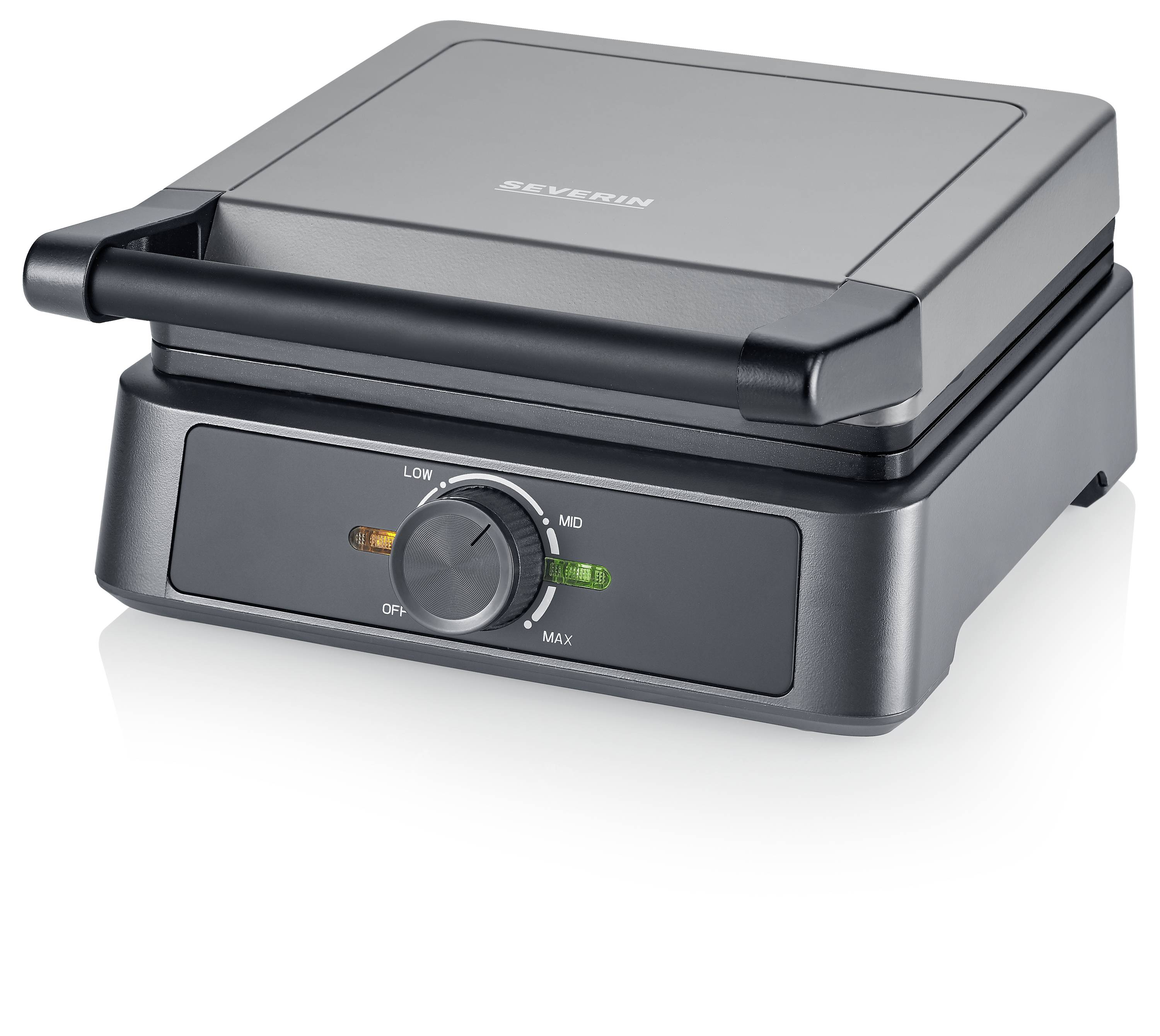 Severin WA 2125 Waffle maker Indicator light Black, Anthracite