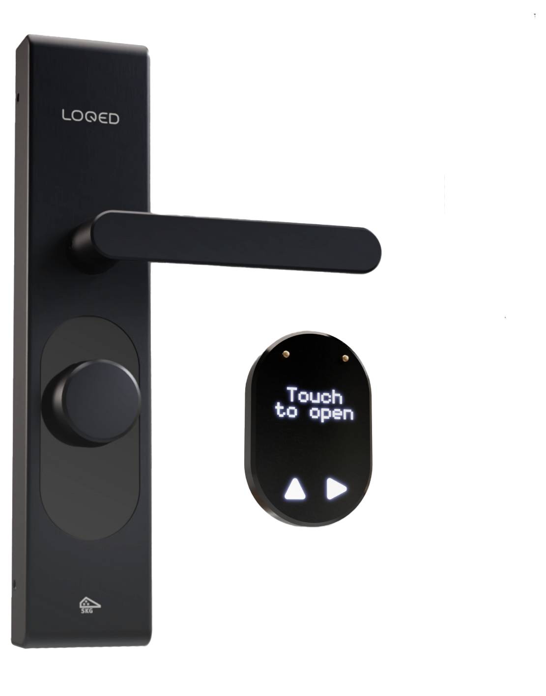 Shelly LOQED Touch Smart Lock Black Edition Door lock actuator, Door opener controller Bluetooth, Wi-Fi