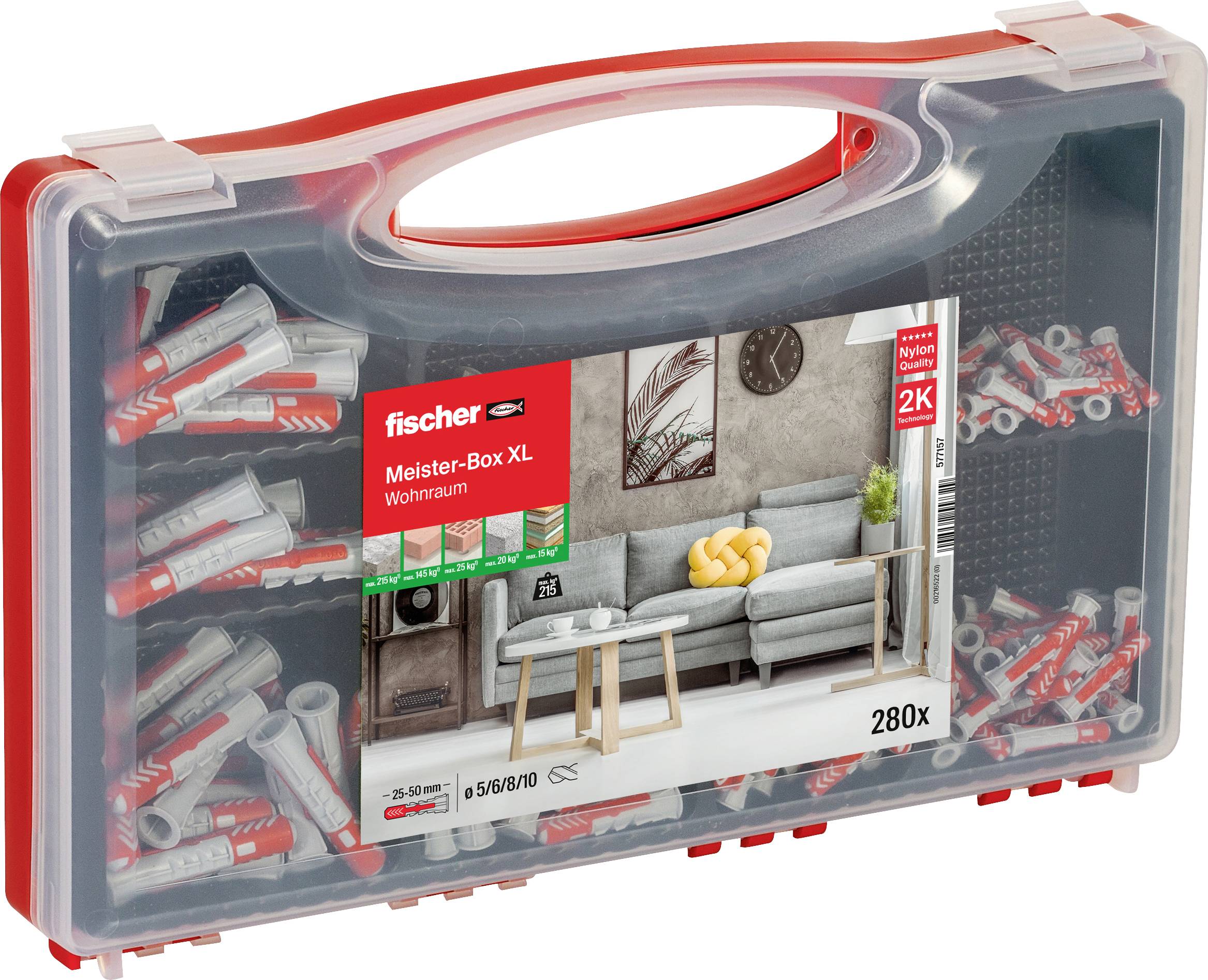 Fischer 577157 Meister-Box XL Dowel organiser box 280 pc(s)