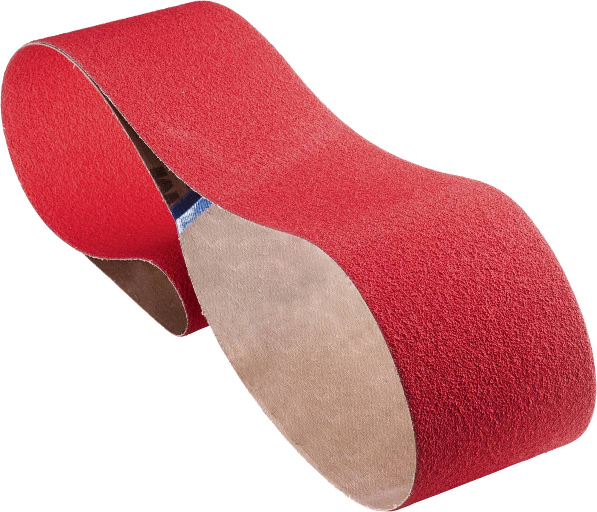 A red ribbon in a curved shape.