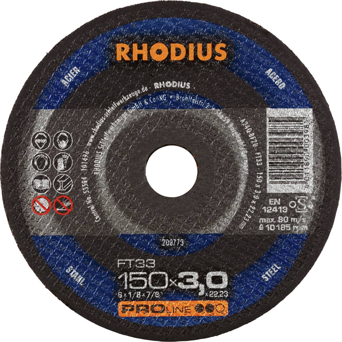 Rhodius FT33 200773 Cutting disc set 25 pc(s) Steel