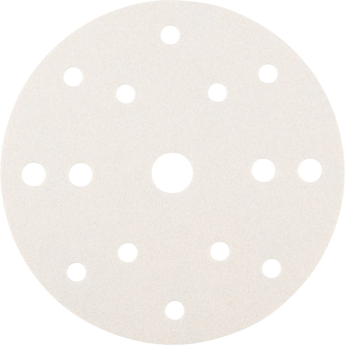A round grinding disc with multiple holes against a white background.