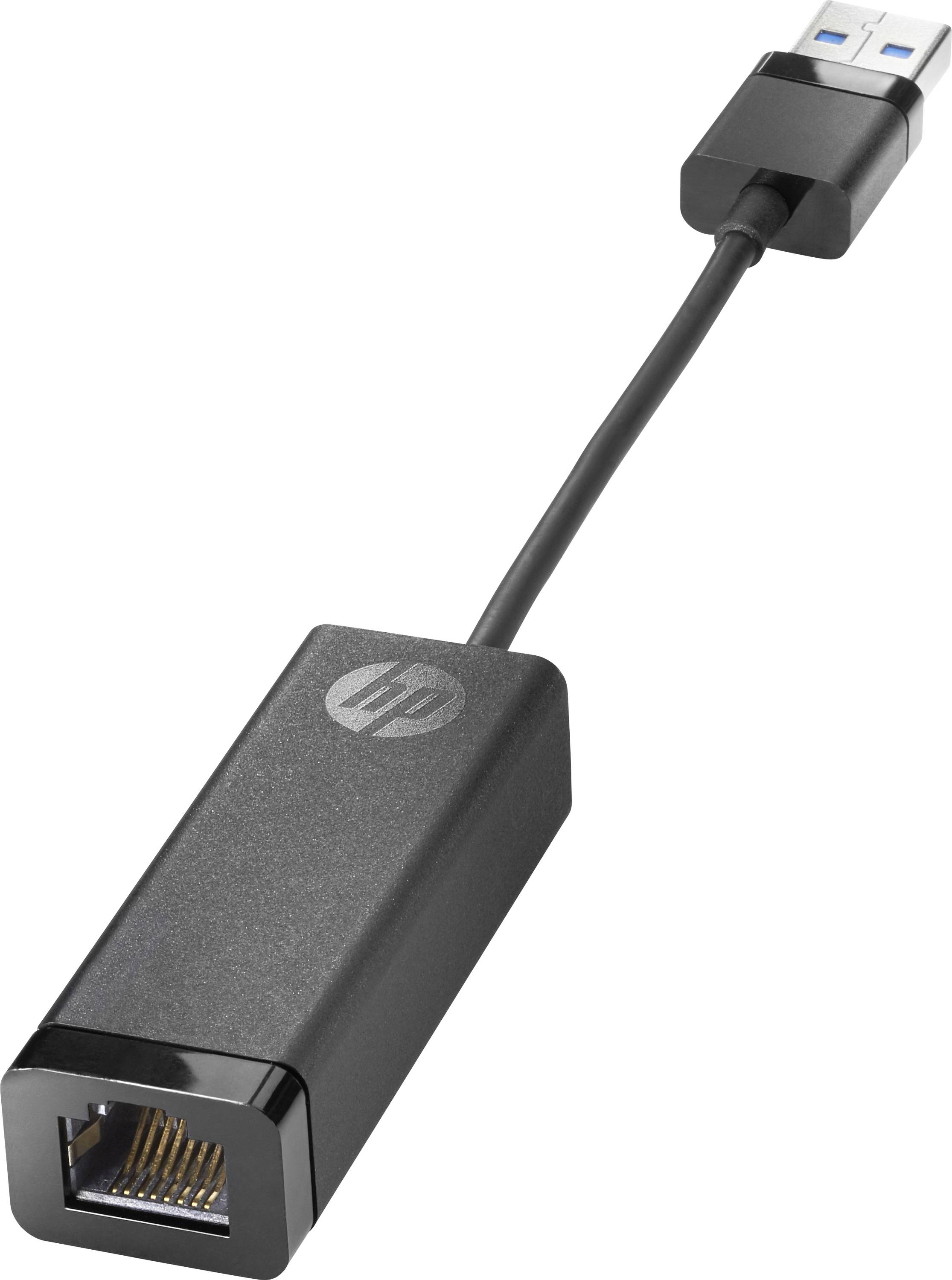 HP USB 3.2 1st Gen (USB 3.0), RJ45 Adapter [1x USB-A plug - 1x RJ45 socket] USB-A - RJ45 Adapter G2 0.1 m